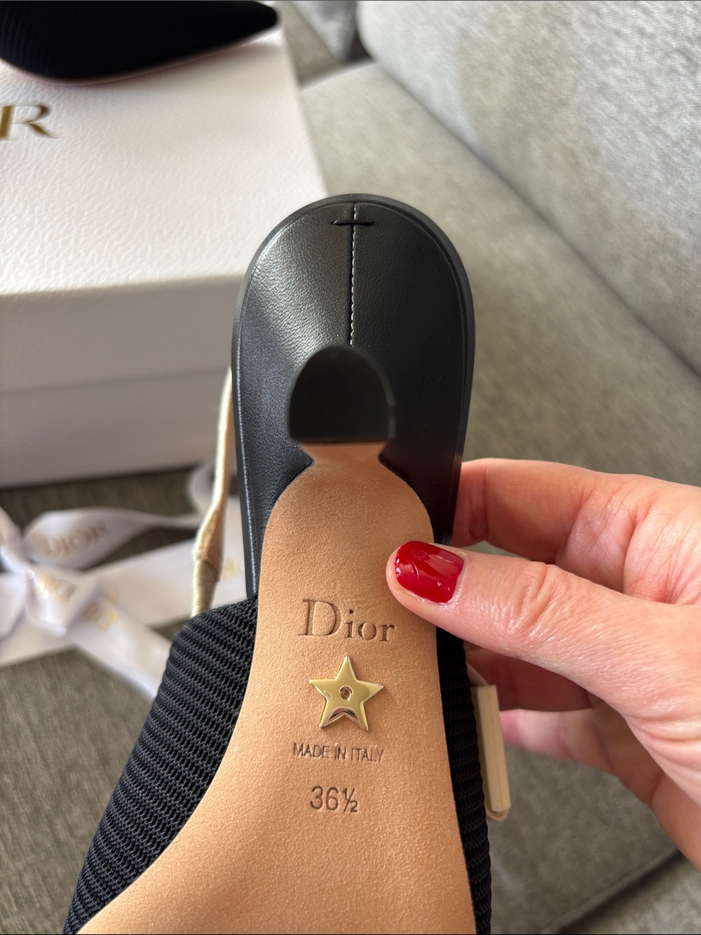 Dior Christian Dior Black J'Adior Slingback Kitten Heel Pumps 36 1/2 EU - NWT - Picture 5 of 15